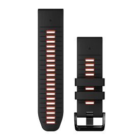 ガーミン（GARMIN） Fenix7X Pro/epix Pro 51mm 対応 QuickFit 交換用バンド 26mm Black/Flame Red 【日本正規品】