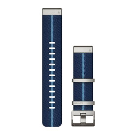ガーミン（GARMIN）MARQ Captain (GEN 2) 用交換バンド QuickFit 22mm Jacquard Nylon Strap Indigo Striped 【日本正規品】