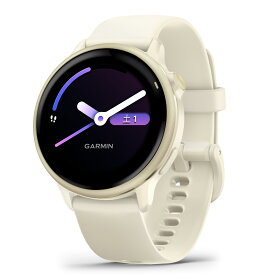 【朝比奈彩さん広告着用モデル】GARMIN(ガーミン) vivoactive 6 Bone / Lunar GoldフィットネスGPSウォッチ AMOLEDディスプレイ 36gの軽量設計 iOS・アンドロイド対応 / 11日間のバッテリー持続時間 / スマートウォッチ 【日本正規品】