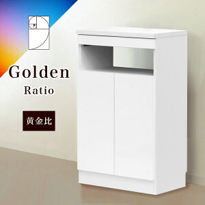 組み立て配送 WiFiラック 幅52 奥行31 高さ84 ルーター収納 色 黄金比 wifi ラック ゴールデン 引き出し 北欧風 コード穴 幅木除け