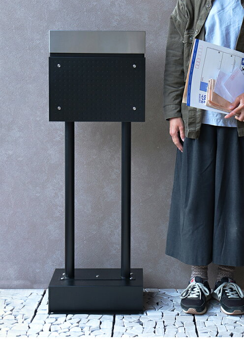 楽天市場】スタンドポスト 白 ブラック 黒 スタンド ポスト 大容量 