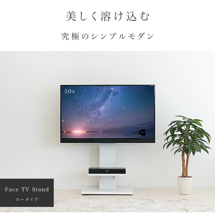 楽天市場】テレビ台 壁寄せ 壁面 ロータイプ 背面収納付 壁よせTV 