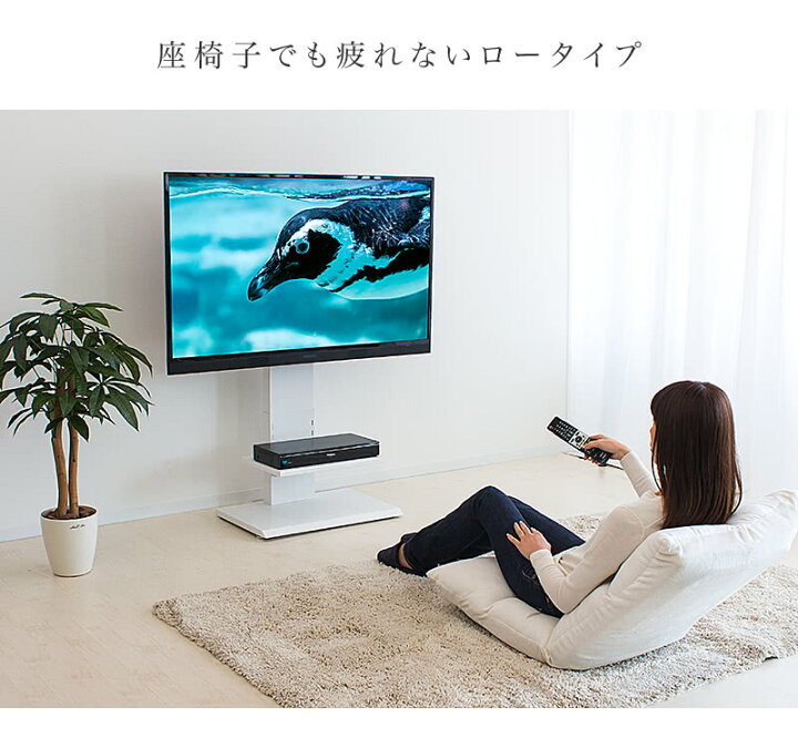 楽天市場】テレビ台 壁寄せ 壁面 ロータイプ 背面収納付 壁よせTV 
