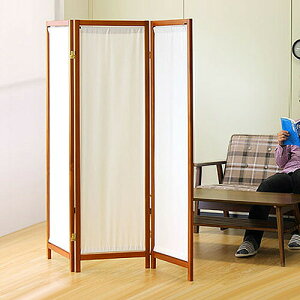【期間限定 P2倍】木製スクリーン(帆布)3連 3面 3連 帆布 パーテーション おしゃれ アンティーク 衝立 間仕切り アジアン ロー パーティション スクリーン ついたて オフィス 店舗用 薄型/