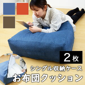 【2枚セット】かけ布団がクッションになるふとん収納袋 布団収納袋 クッション 枕 収納 収納ケース 収納袋 寝具収納 押入れ収納 布 衣替え 収納ボックス 収納ケース 収納box 衣類整理袋 収納