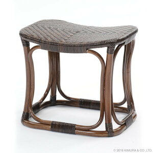 【期間限定 P2倍】ラタン手編み スツールWAHOO スツール 職人手編みによるコンパクトな籐椅子 座面が網代編みで弾力と通気性に優れたチェア C427KA 送料無料 組立不要 ホテル 旅館 客室 個室