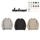 【 Jackman / JM7292 】【 ジャックマン / G Sweat Crewneck 】メンズ スウェット GGスウェットクルーネック プルオーバー トレーナー グレー ブラック ベージュ 日本製