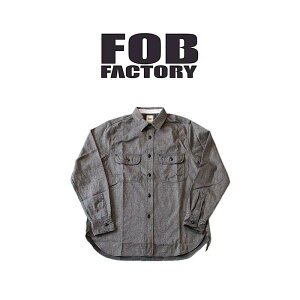 y FOB FACTORY / F3495 zy GtI[r[t@Ng[ / Black Heather Work Shirts z Y Vc 2023 Limited [NVc JWA {