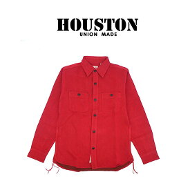 ヒューストン HOUSTON 40626 メンズ シャツ ソリッド ビエラシャツ ネルシャツ フランネルシャツ ワークシャツ アメカジ ブランド 無地 赤 RED
