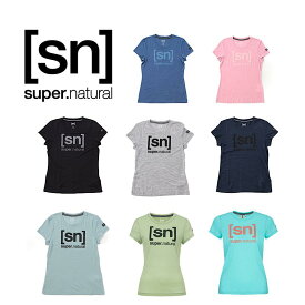 スーパーナチュラル レディース Tシャツ 半袖Tシャツ W ESSENTIAL I.D. TEE SNW004783 フィットネスウェア ヨガウェア sn super.natural