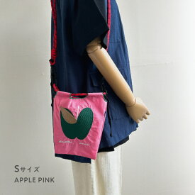 正規品 ボールアンドチェーン【shogo sekineコラボ S.APPLE Ssize】 Ball&chain バックSサイズ 刺繍バッグ 2WAY 小さいバッグ ポシェットバッグ ななめ掛けバッグ 肩に掛けられるバッグ ボール＆チェーン エコバッグ トートバッグ 軽量 刺繍バッグ 肩掛けバッグ 送料無料