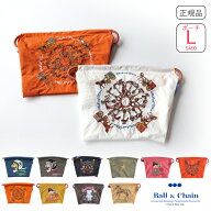 正規品 ボールアンドチェーン 【blue label ポーチ Lサイズ】 Ball&chain ボール＆チェーン 刺繍ポーチ …