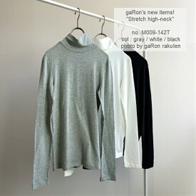 【ストレッチシアーハイネック長袖T】 Stretch high neck cut sewn 透け感長袖トップス 透け感インナー長袖トップス 長袖ハイネック タートル薄手 長袖カットソー 重ね着に 薄手インナー タイトフィット長袖 ガーゼ風 大人カジュアル服 レディース 大人服 送料無料