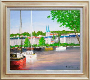 酒井健吉 「 ルツェルン湖 」 油絵 ・ 油彩画 F10 ( 10号 )