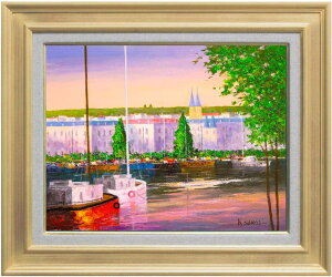 酒井健吉 「 スイス ルツェルン湖 」 油絵 ・ 油彩画 F6 ( 6号 )