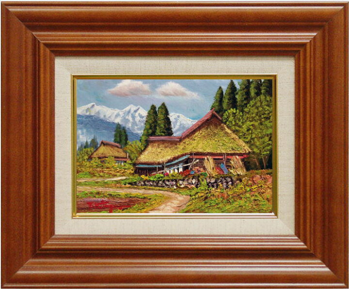 楽天市場】北川照生『安曇野の山郷』油絵・油彩画 SМ(サムホール 