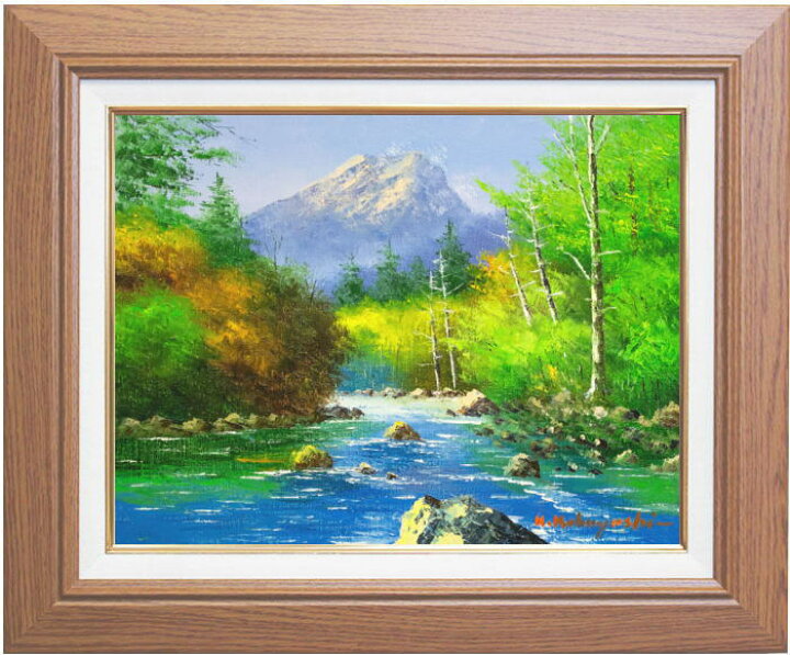 楽天市場】小林幸三『上高地焼岳』油絵・油彩画 F6(6号) : 内田画廊