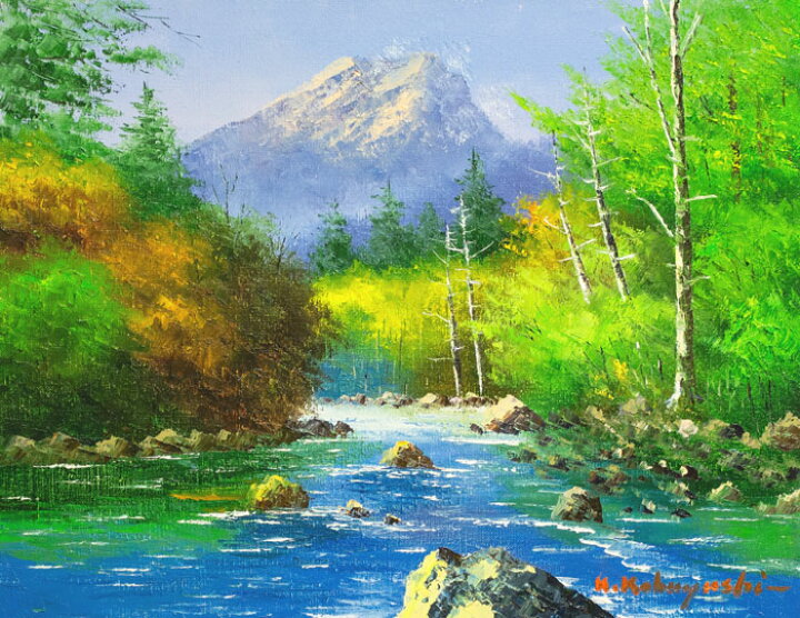 楽天市場】小林幸三『上高地焼岳』油絵・油彩画 F6(6号) : 内田画廊