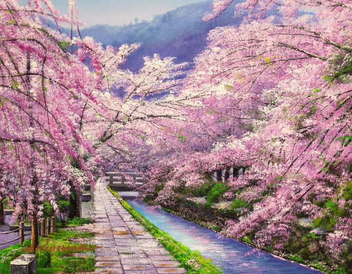 楽天市場】木村由記夫『哲学の道』油絵・油彩画 F6(6号) : 内田画廊
