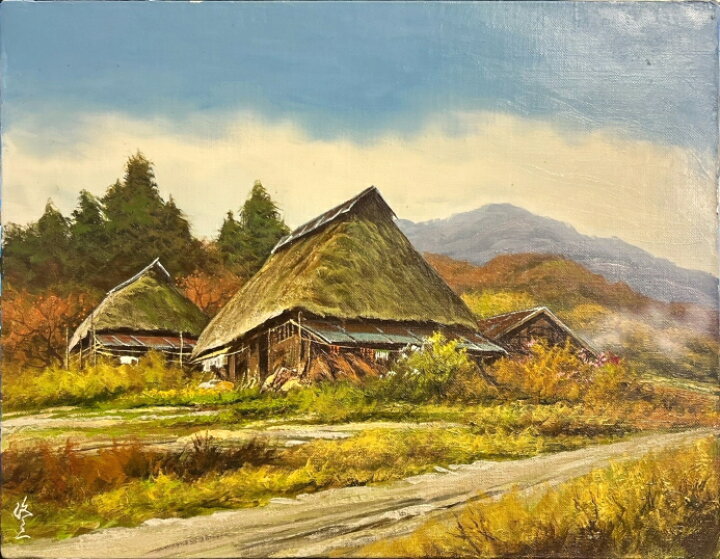 楽天市場】大友修一 「 飯山街道 」 油絵 油彩画 F6 ( 6号 ) : 内田画廊