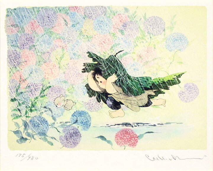 楽天市場】中島 潔 「 通り雨 」 リトグラフ 版画 : 内田画廊