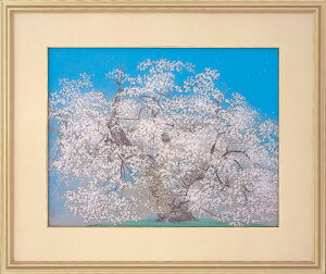 中島千波『千歳櫻』岩絵具方式複製日本画
