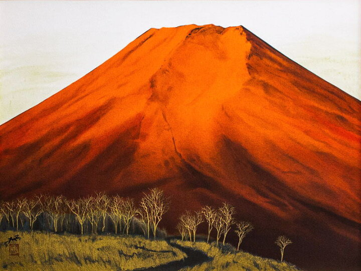 楽天市場】横山 操 「 暁 富士 」 リトグラフ 版画 【中古】 : 内田画廊