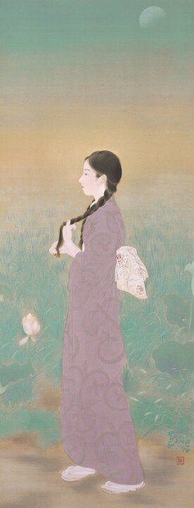 楽天市場】鏑木清方 「 朝涼 」 彩美版 シルクスクリーン併用 高級複製 