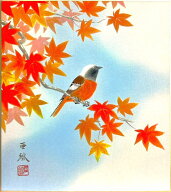 林 亜綜 「 紅葉 」 色紙絵