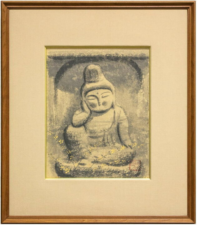 楽天市場】穐月 明「 野の佛 」 日本画 F2 ( 2号 ) 【中古】 : 内田画廊