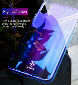vCX_EIBASEUS xZX iPhone X Glaze Case ^PCf Of[VJ[̋ʉH yʃn[hP[X Iׂ3J[ |Cg Mtg