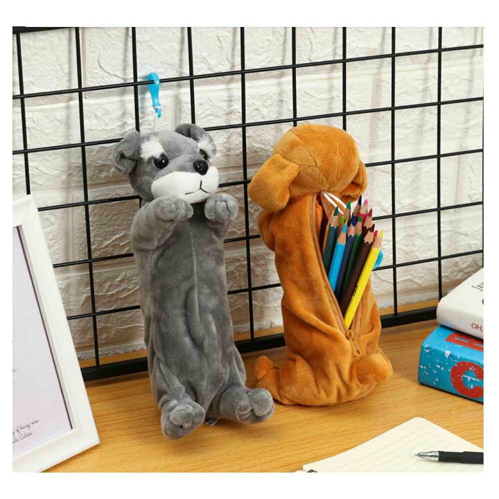 楽天市場 訳あり商品 わんわんペンケース いぬ ふでばこ ペンケース アニマル 子犬 韓国 筆箱 人気 ふわふわ ぬいぐるみペンケース 化粧ポーチ 筆箱 小物入れ 犬 ハスキー ミニチュア ダックスフンド ブラックタン シュナウザー チワワ ドッグ 子供 キッズ 動物