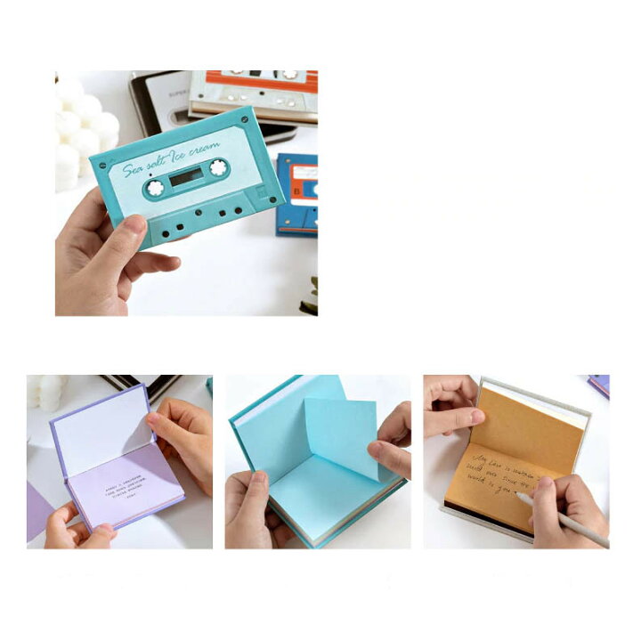 楽天市場 レトロ カセットテープ メモ帳 昭和 レトロ 雑貨 なつかしい カセット テープ カラフル かわいい デスク メモ そっくり サプライズ 見た目 本物 リアル 面白い 自分で プレゼント お祝い おもしろ雑貨 ギフト ギャレットストア