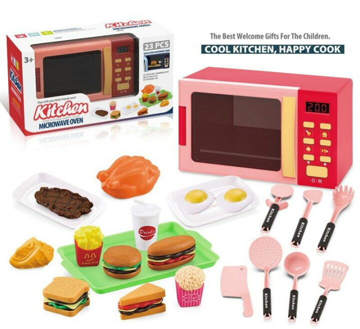 楽天市場】おままごと 玩具 おもちゃ 電子レンジおもちゃ 23PCS 子供 