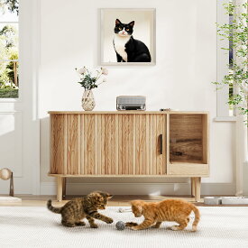 【P5倍×13%OFF 10/20迄】猫トイレ キャットレストルーム ネコトイレ収納 猫 トイレ キャビネット 猫用品収納 収納ボード 猫トイレ収納 モダンデザイン 収納ボックス ニオイ対策 消臭 木目調 ログカラー 耐荷重50kg 多機能 天板付き 多頭飼い 子猫 成猫