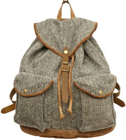 (ダブルアールエル) RRL ハリスツイード x レザー リュックサック バックパック メンズ ユニセックス Harris Tweed Rucksack 【あす楽】