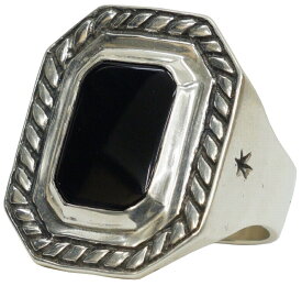 LHN Jewelry(エルエイチエヌ ジュエリー) Made In USA ハンドメイド 40 Knots リング シルバー x オニキス メンズ ユニセックス Silver Onyx ring 【あす楽】
