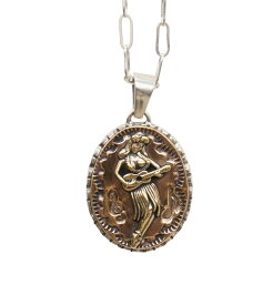 LHN Jewelry(エルエイチエヌ ジュエリー) アメリカ製 フラガール スーベニア ネックレス シルバー x 銅 x 真鍮 ユニセックス Hula Girl Souvenir Necklace 【あす楽】