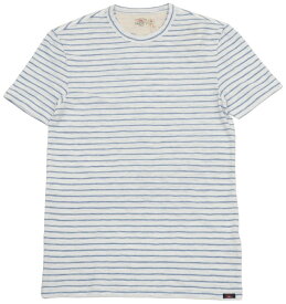 FAHERTY BRAND (ファリティ ブランド) ボーダー Tシャツ ホワイト x ブルー メンズ Heather Striped Tee White Azure 【あす楽】