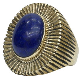 LHN Jewelry(エルエイチエヌ ジュエリー) 米国製 ハンドメイド Byron リング 真鍮 x ラピス メンズ ユニセックス Brass Lapis ring 【あす楽】