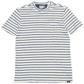 FAHERTY BRAND (ファリティ ブランド) 本藍染め ボーダー ポケット Tシャツ ホワイト メンズ Breton Stripe Tee 【あす楽】