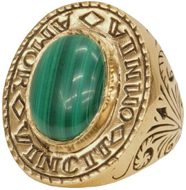 LHN Jewelry(エルエイチエヌ ジュエリー) ハンドメイド Amor リング ブラス x マラカイト アメリカ製 メンズ Brass x Malachite Ring 【あす楽】