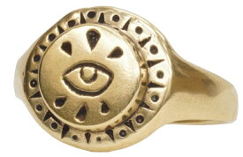 LHN Jewelry(エルエイチエヌ ジュエリー) アメリカ製 ハンドメイド Small All Seeing Eye リング 真鍮 メンズ レディース ユニセックス Brass Ring 【あす楽】