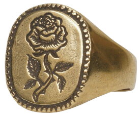 LHN Jewelry(エルエイチエヌ ジュエリー) ハンドメイド Rose Signet ローズ リング 花 真鍮 メンズ ユニセックス 【あす楽】