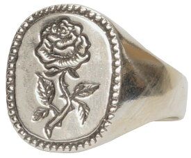 LHN Jewelry(エルエイチエヌ ジュエリー) ハンドメイド Rose Signet ローズ リング バラ シルバー メンズ ユニセックス Silver Ring 【あす楽】