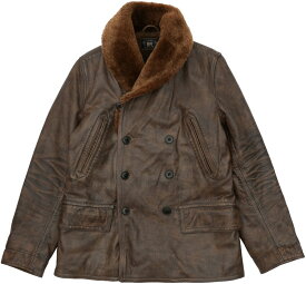 (ダブルアールエル) RRL 限定コレクション シアリング カラー レザー ランチ コート ブラウン メンズ Shearling Leather Ranch Coat