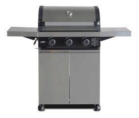 ガスバーベキューグリル ezBBQ 3BH14S2※プレート仕様 ステンレス×ブラック【山梨倉庫出荷】[BBQ ガスBBQ]