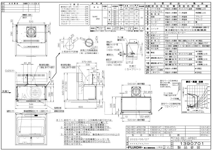 楽天市場】リンナイ レンジフード TAG-REC-AP601SV ノンフィルタ 
