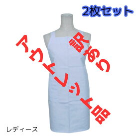 【当日発送可】 アウトレット 訳あり エプロン 2枚セット 前掛け 前掛 サロン 白 清掃 掃除 ホワイト ロング丈 厨房 飲食店 うどん 寿司 ラーメン 和食 板前 ユニフォーム 給食センター 給食当番 調理服 調理衣 制服 料亭 旅館 ホテル シェフ コック 料理人 配達 (502)
