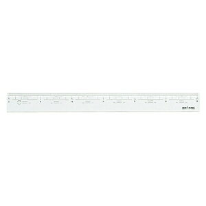 直定規(目盛付)アクリル製 30cm 幅29mm 厚さ3mm No.15-231